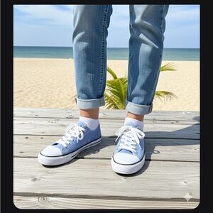 Blue Canvas Sneakers